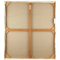 Painting by Cynthia Packard, "Seated nude in green archway"