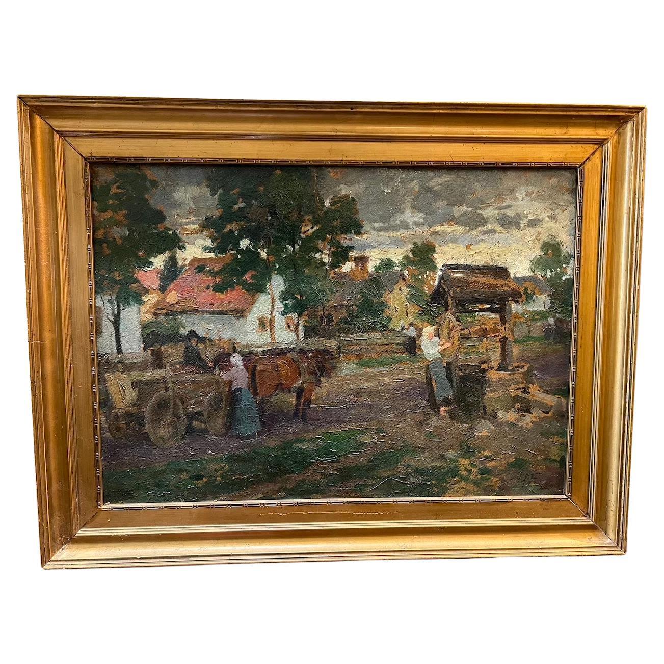 Painting by Ferenc Gaal (1891-1956)