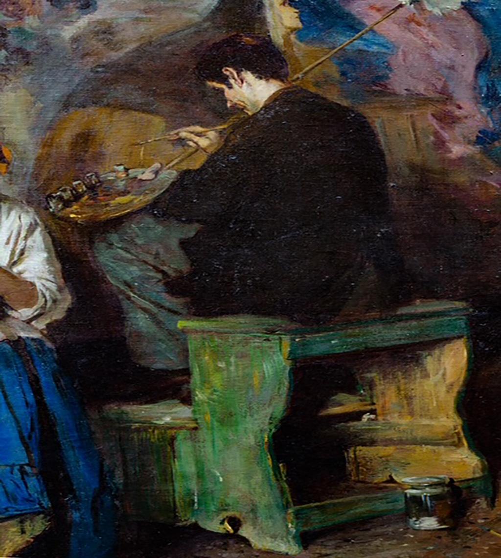 Gemälde von GIACOMO FAVRETTO (Venedig, 1849-1887) Vandalismus (Arme Antike) im Angebot 3