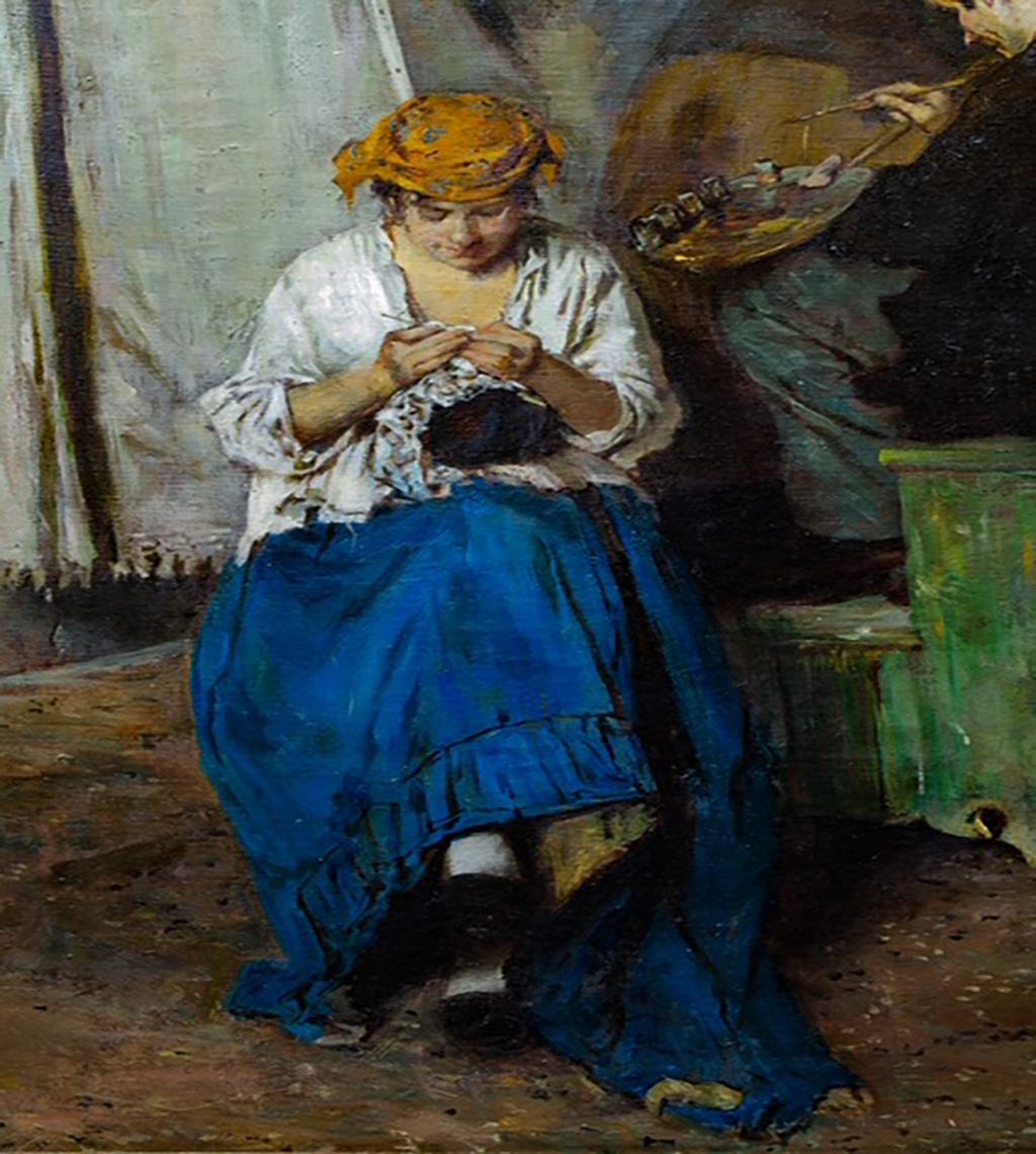 Gemälde von GIACOMO FAVRETTO (Venedig, 1849-1887) Vandalismus (Arme Antike) im Angebot 4