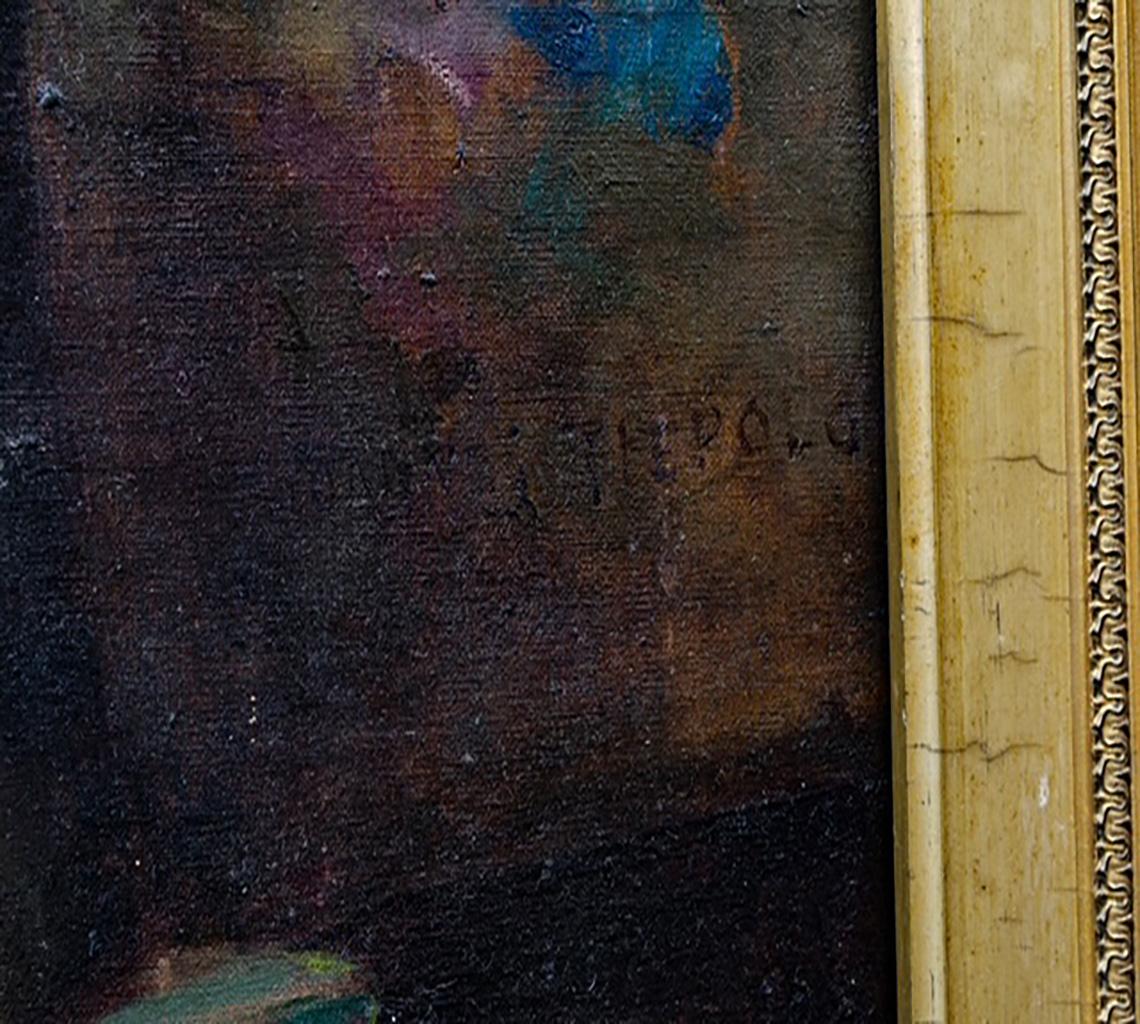 Gemälde von GIACOMO FAVRETTO (Venedig, 1849-1887) Vandalismus (Arme Antike) (Farbe) im Angebot