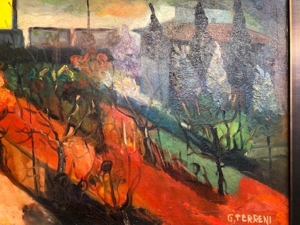 Italian Painting by Gino Terreni For Sale