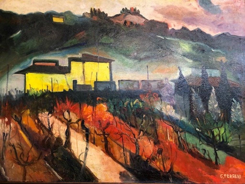 Late 20th Century Painting by Gino Terreni For Sale