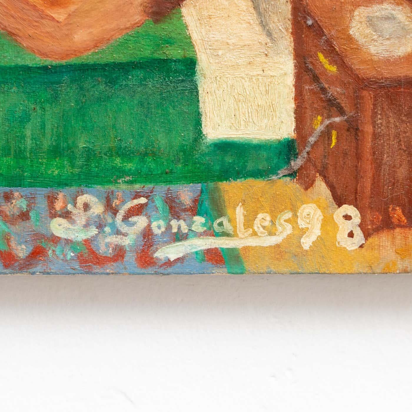 Tela Pittura di Gonzales su tela, 1998 in vendita