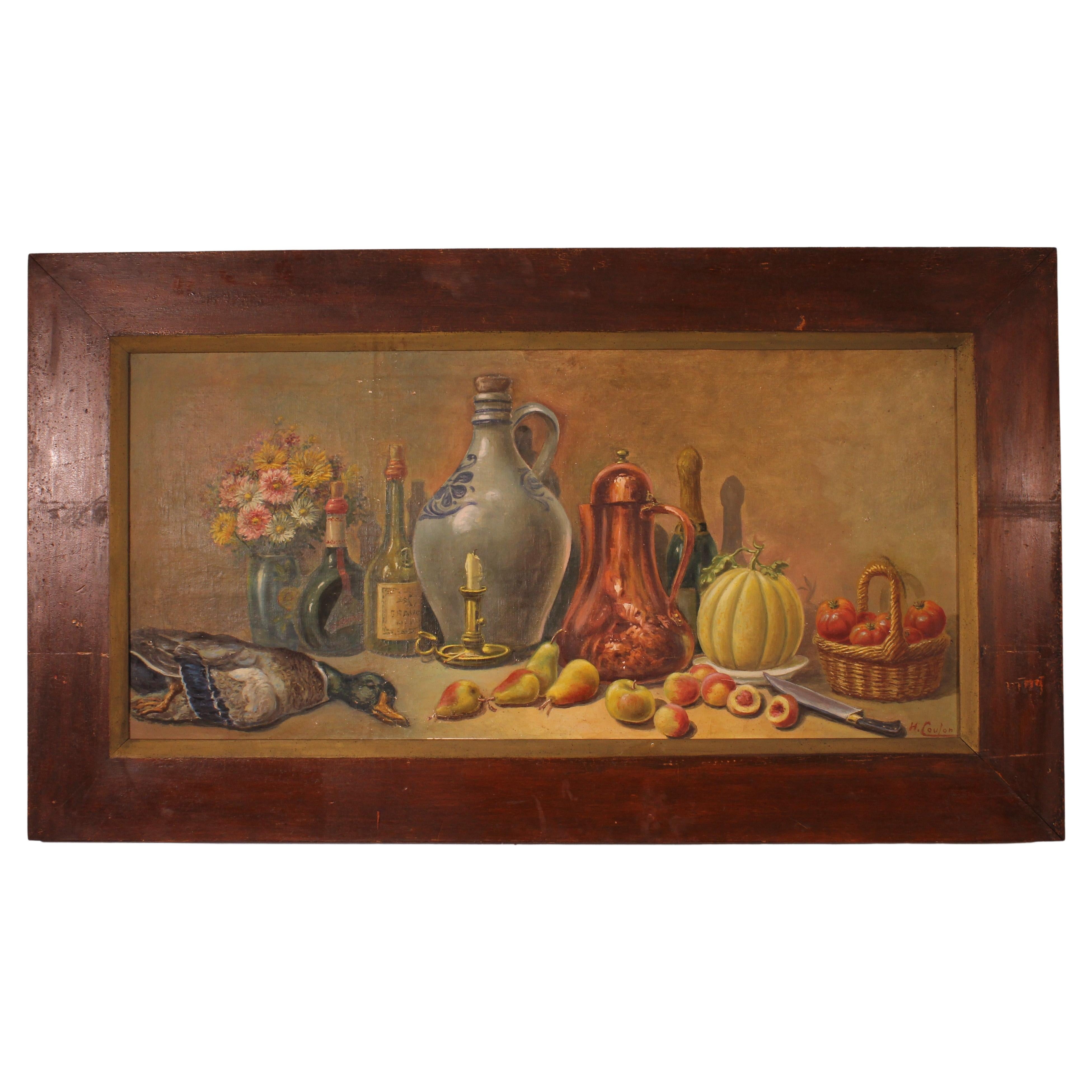 Painting By H. Coulon-19th Century For Sale