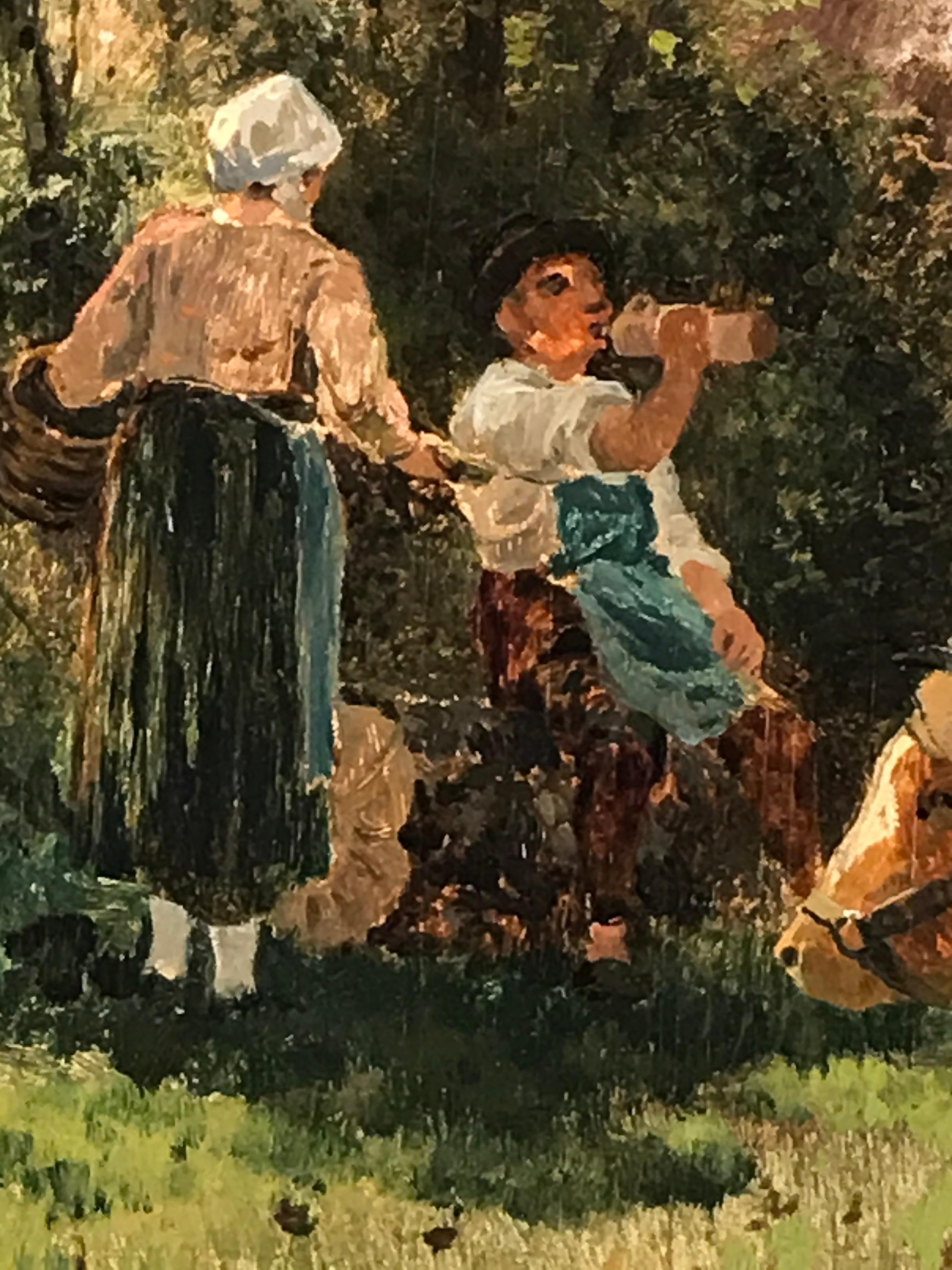 Peinture d'Herman Baisch Bon état - En vente à Belmont, MA