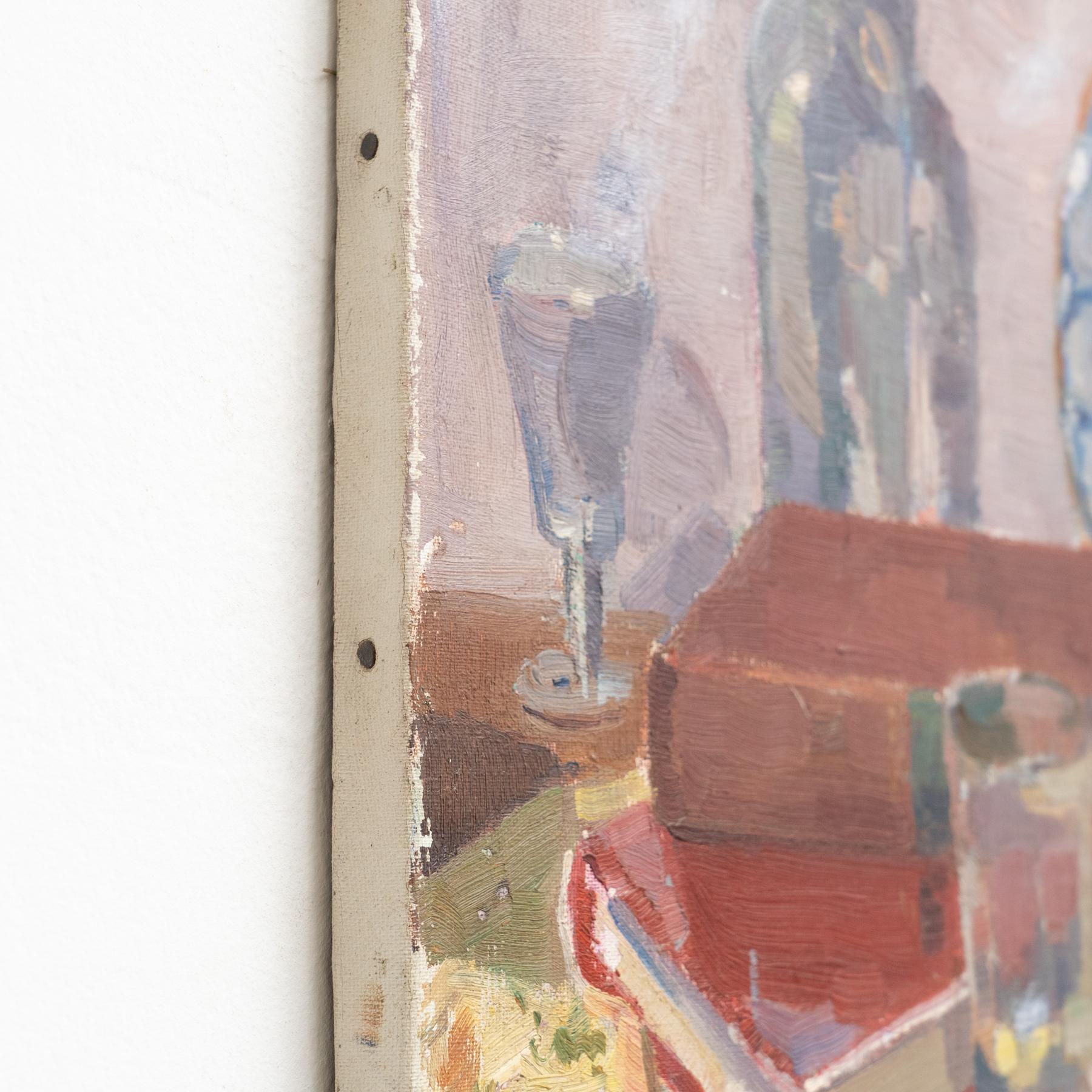 Gemälde von Jordi Casacuberta Codinach, Öl auf Leinwand, um 1940 im Angebot 5