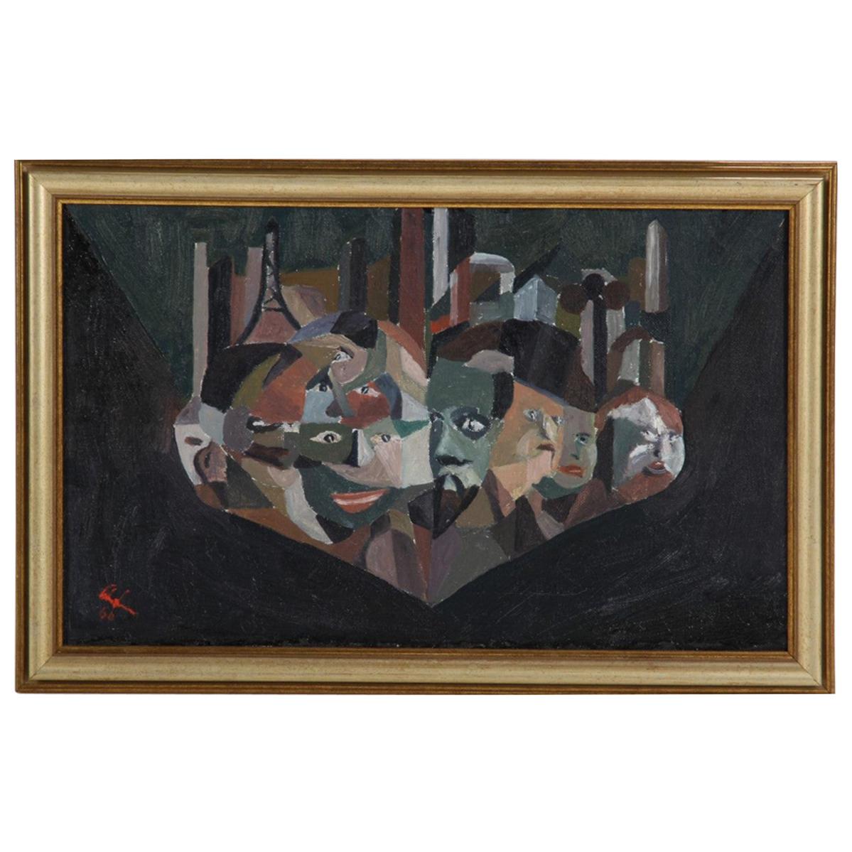 Painting by Kai Christensen, Malmo, 1960