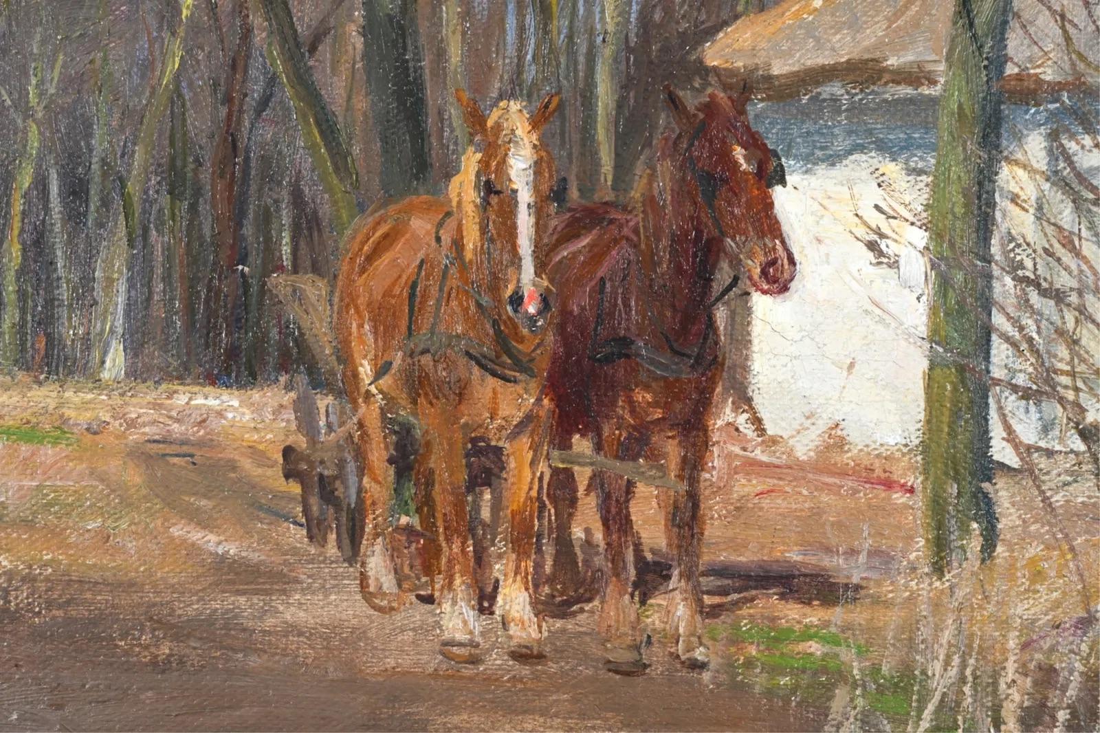 Painting by Knud Reinholdt Nielsen, Danish (1891-1984) In Good Condition For Sale In Duxbury, MA