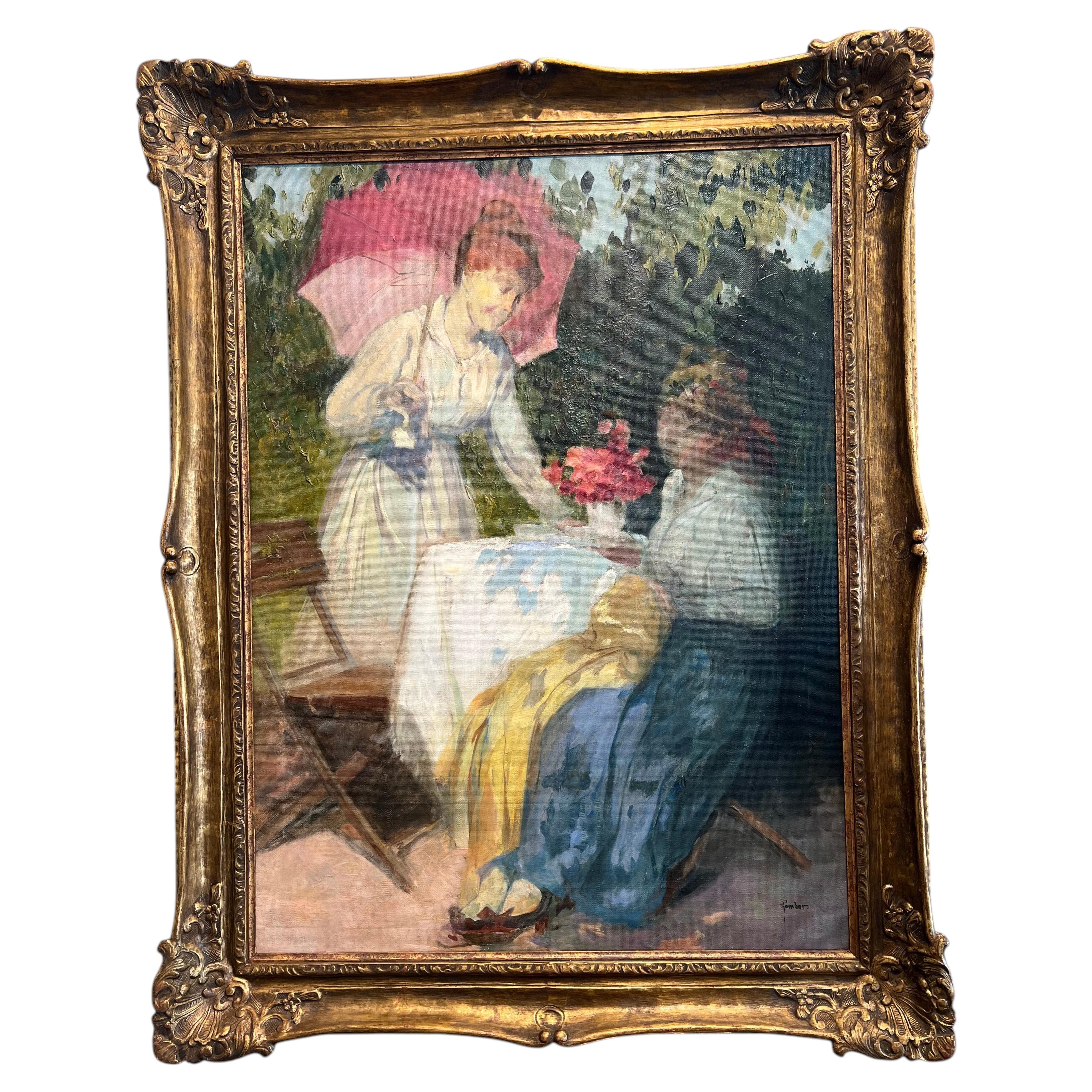 Oil on Canvas Painting, Lajos Jambor, Signed, Circa 1930, Framed