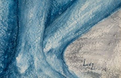 Painting by Luez on Paper, Representing a Fawn, Modern Art