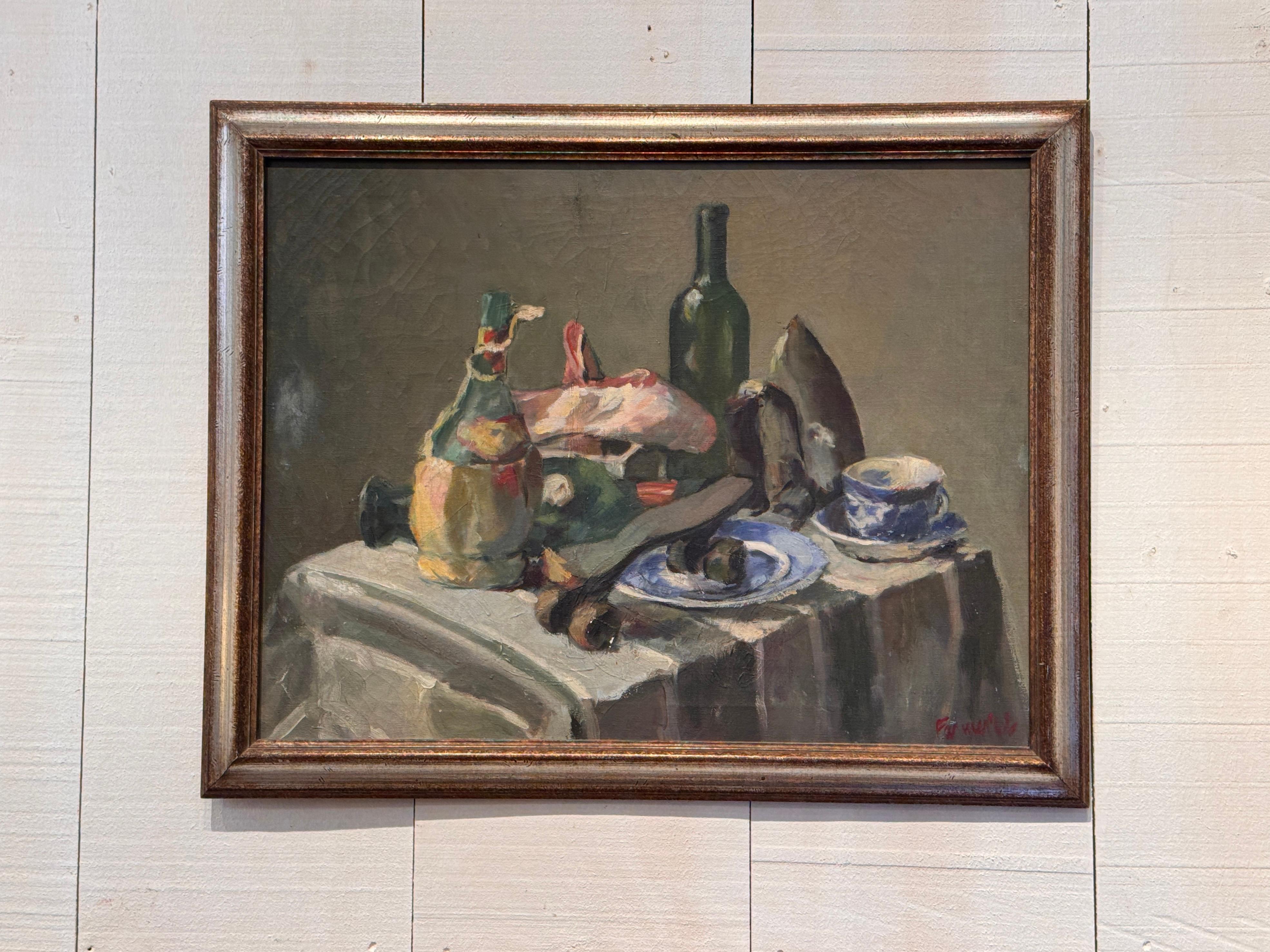 Ein sehr ansprechendes Stillleben: Essen und Wein.