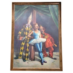 Gemälde von Max Hermann: „Clowns“, CIRCA 1948, großformatig