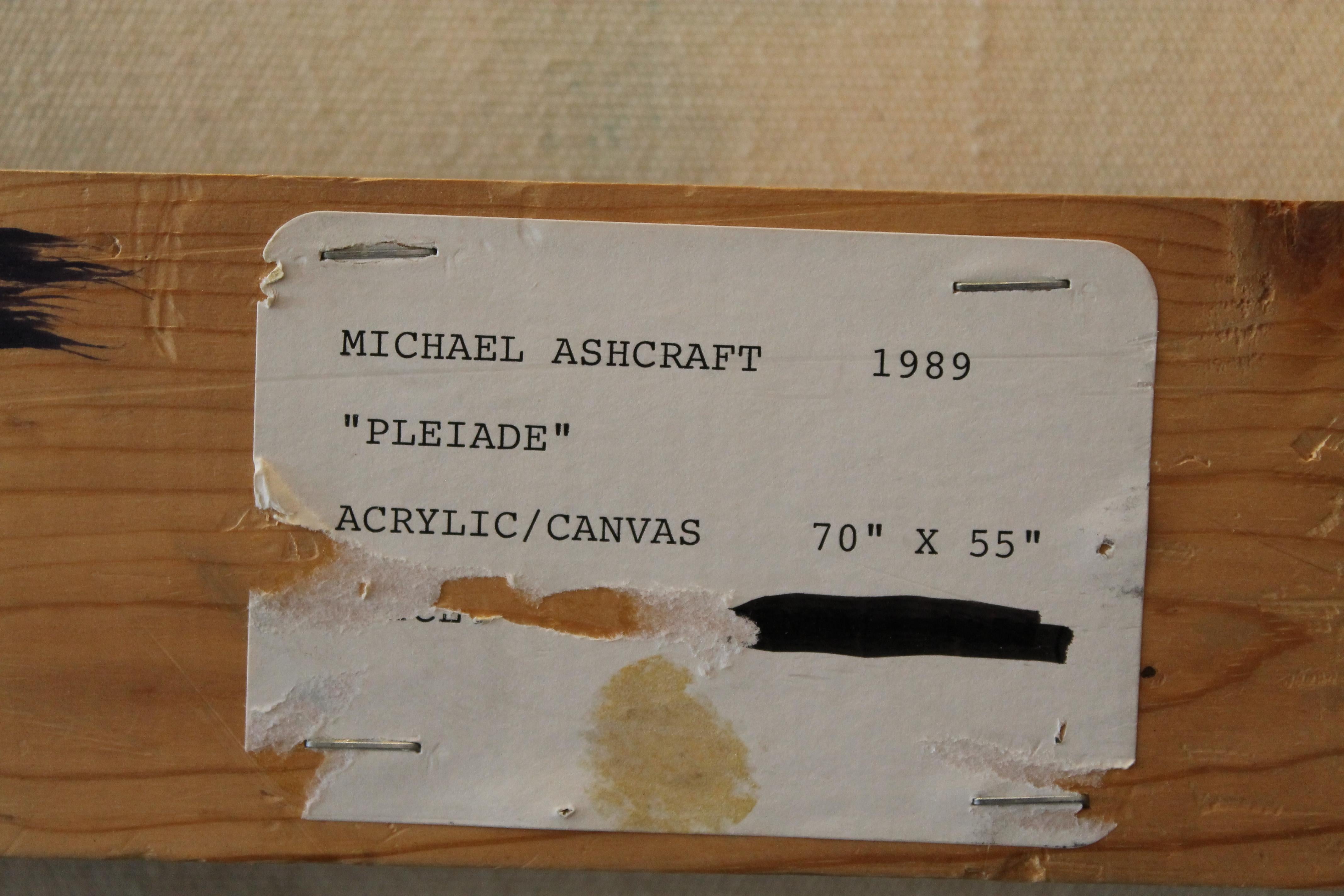 Peinture abstraite de Michael Ashcraft, intitulée Pleiade, 1989 en vente 4