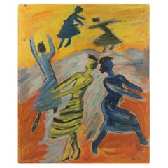 Peinture d'Olivia Holm-Møller  Les femmes qui dansent