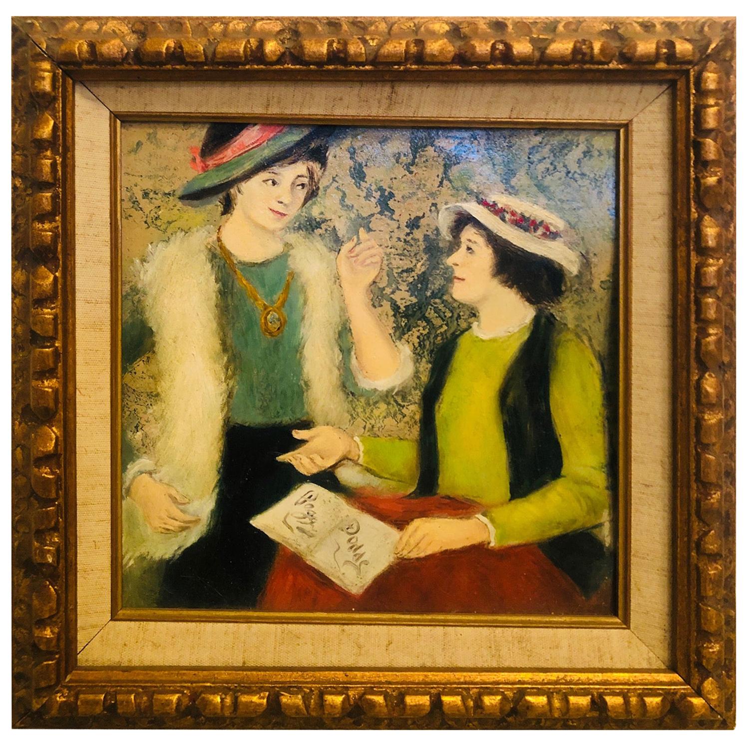 Painting by Peggy Dodds Titled 'Conversation' For Sale