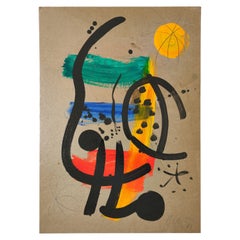 Painting by Peter Keil, 1970, Signed, Acrylic on Board, Modern Art, No Frame