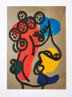 Gemälde von Peter Keil, Acryl auf Karton, ca. 1970, Ohne Rahmen, Deutschland, Farben, Kunst