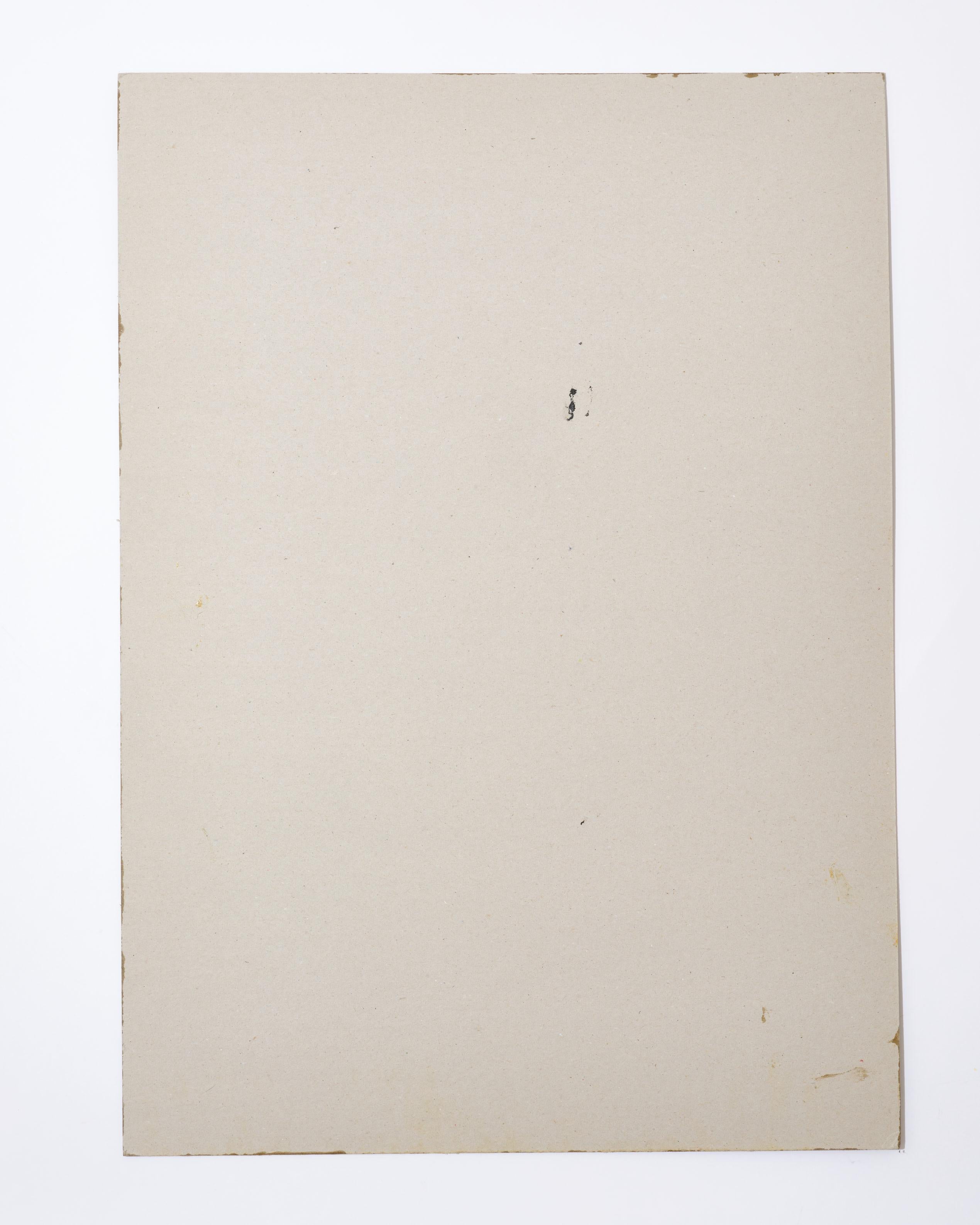 Gemälde von Peter Keil, Acryl auf grauem Papier, Deutschland, signiert, ca. 1974, ohne Rahmen im Angebot 3