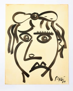 Painting by Peter Keil, Acrylic on Paper, C 1964, Modern Art, No Frame