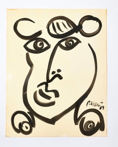 Gemälde von Peter Keil, Acryl auf Papier, signiert, Deutschland, ohne Rahmen, ca. 1964, Kunst