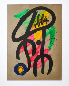 Painting by Peter Keil, C 1965, Signed, Acrylic On Paper, No Frame, Modern Art