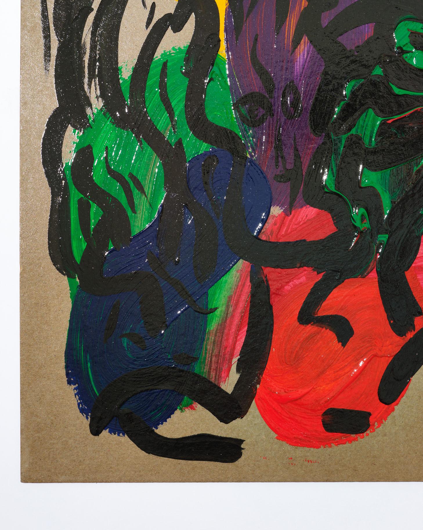 Gemälde von Peter Keil, ca. 1967, signiert, Acryl auf Karton, ohne Rahmen, Deutschland, Kunst im Angebot 5