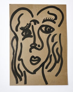 Painting by Peter Keil, C 1967, Signed, Acrylic on Board, No Frame, Modern Art