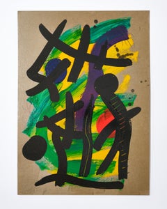 Painting by Peter Keil, C 1967, Signed, Acrylic on Board, No Frame, Germany