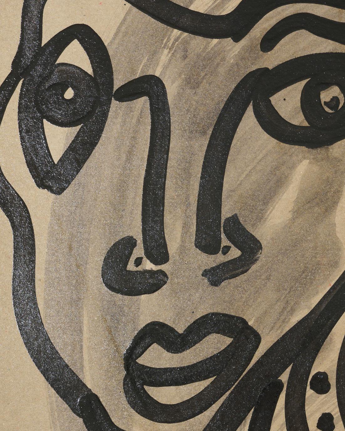 Gemälde von Peter Keil, ca. 1969, Acryl auf Karton, signiert, ohne Rahmen, Deutschland, Kunst im Zustand „Gut“ im Angebot in New York, NY