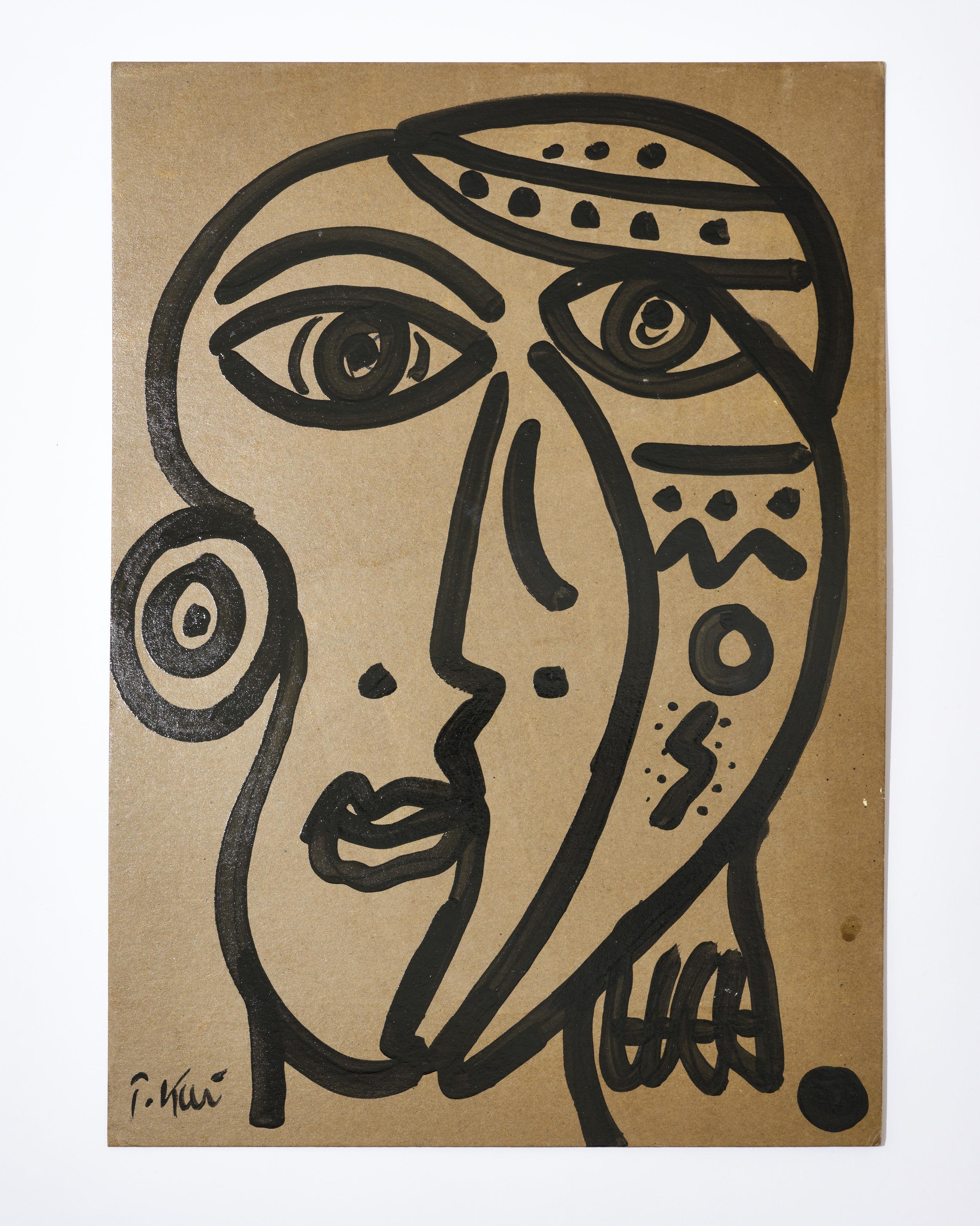 Gemälde von Peter Keil, ca. 1970, Acryl auf Karton, Deutschland, kein Rahmen, signiert, Kunst im Angebot 2