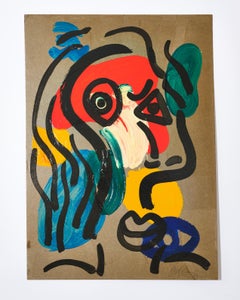 Quadro di Peter Keil, C.1970, Acrilico su tavola, Senza cornice, Arte, Firmato, Germania