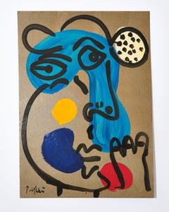 Painting by Peter Keil, C 1970, Acrylic on Board, Signed, No Frame, Germany