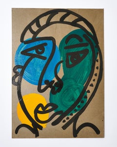 Pintura de Peter Keil, C 1970, Firmado, Acrílico sobre tabla, Arte, Alemania, Sin marco