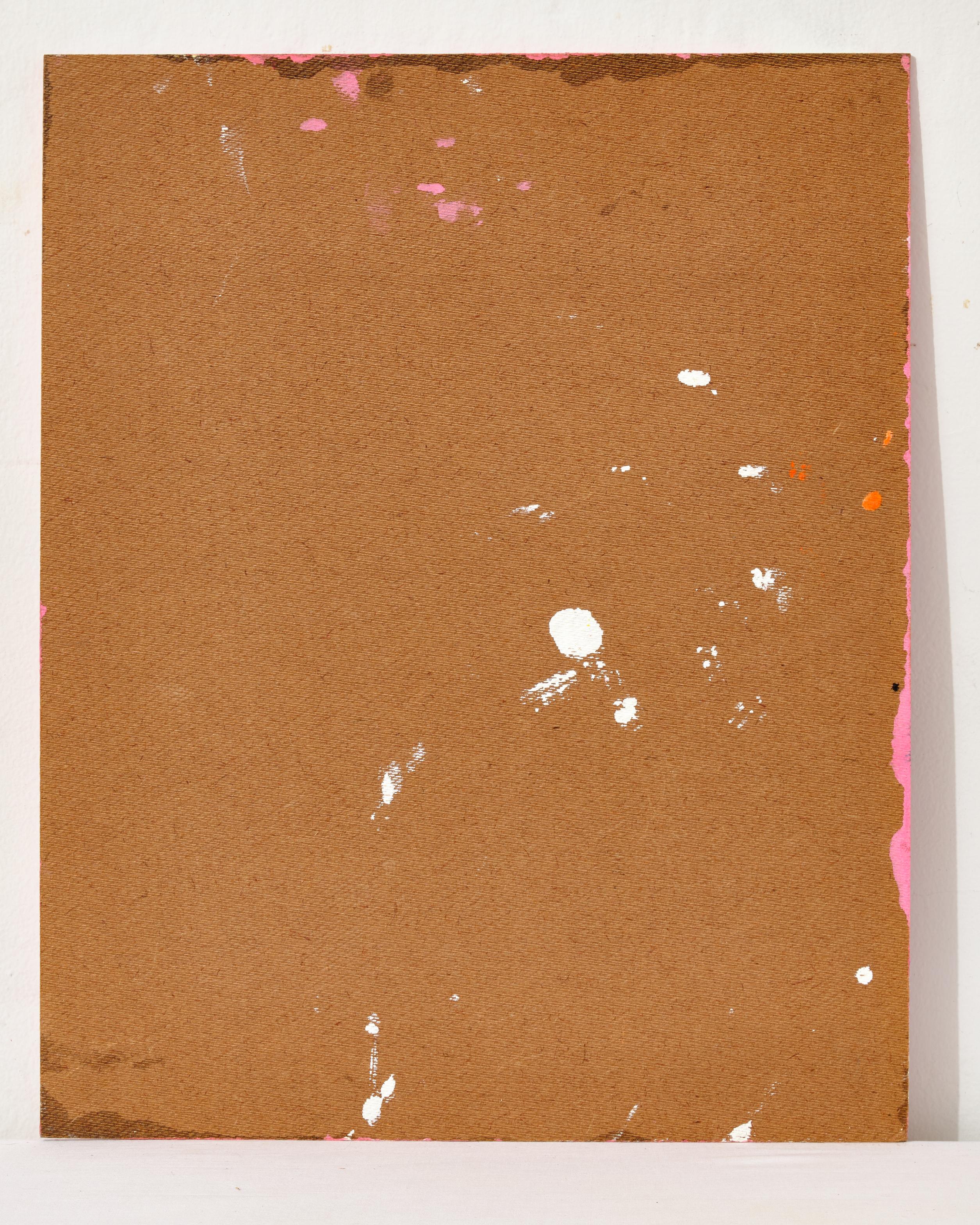 Gemälde von Peter Keil, Rosa und Orange bemalt auf Karton, Moderne Kunst, ca. 1972 im Angebot 5