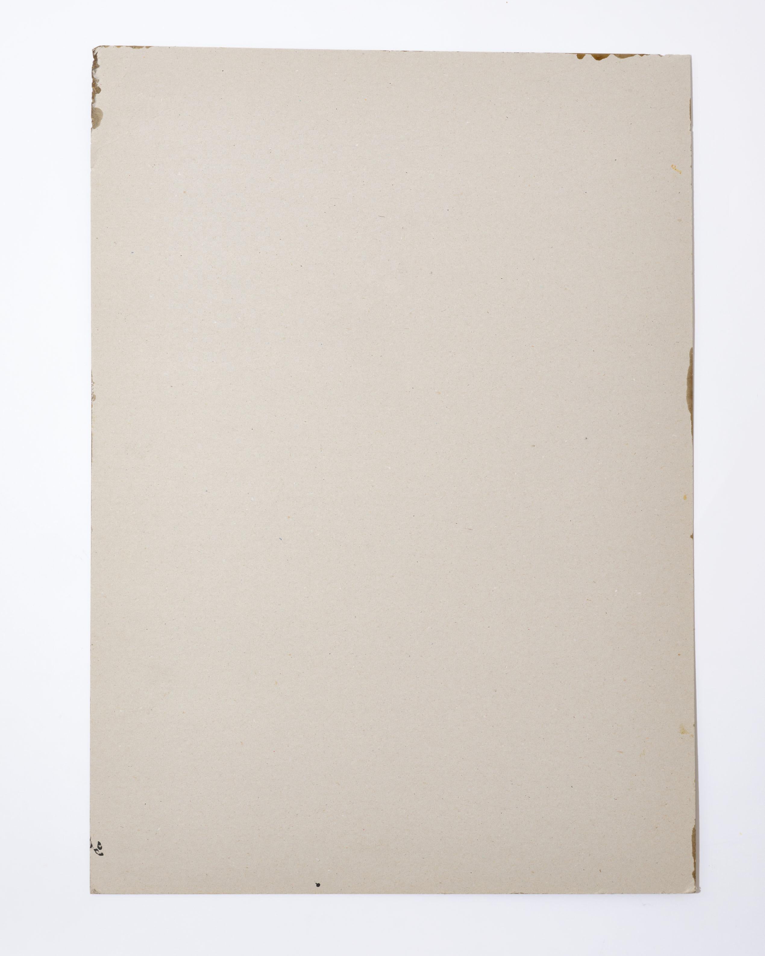 Gemälde von Peter Keil,  Lady, Acryl auf grauem Papier, Deutschland, ca. 1974, ohne Rahmen im Angebot 3