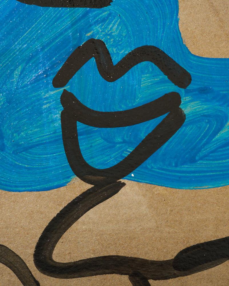 Gemälde von Peter Keil, ca. 1974, signiert, Acryl auf Karton, kein Rahmen, helle Farbe im Angebot 1