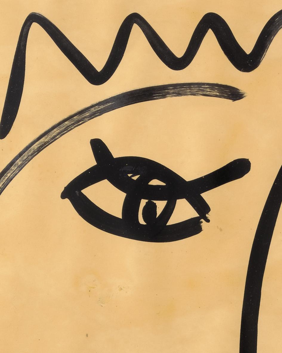 Gemälde von Peter Keil, Neuer Rahmen mit Leinenmattierung, signiert auf Papier, um 1975 im Zustand „Gut“ im Angebot in New York, NY