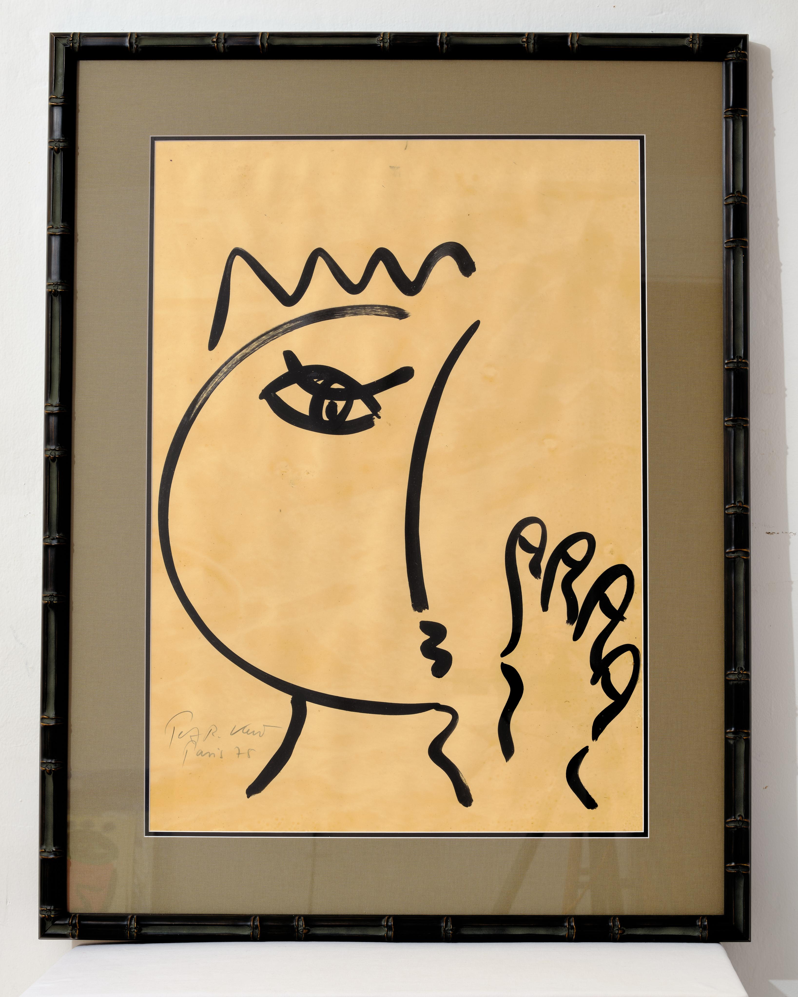 Gemälde von Peter Keil, Neuer Rahmen mit Leinenmattierung, signiert auf Papier, um 1975 im Angebot 1
