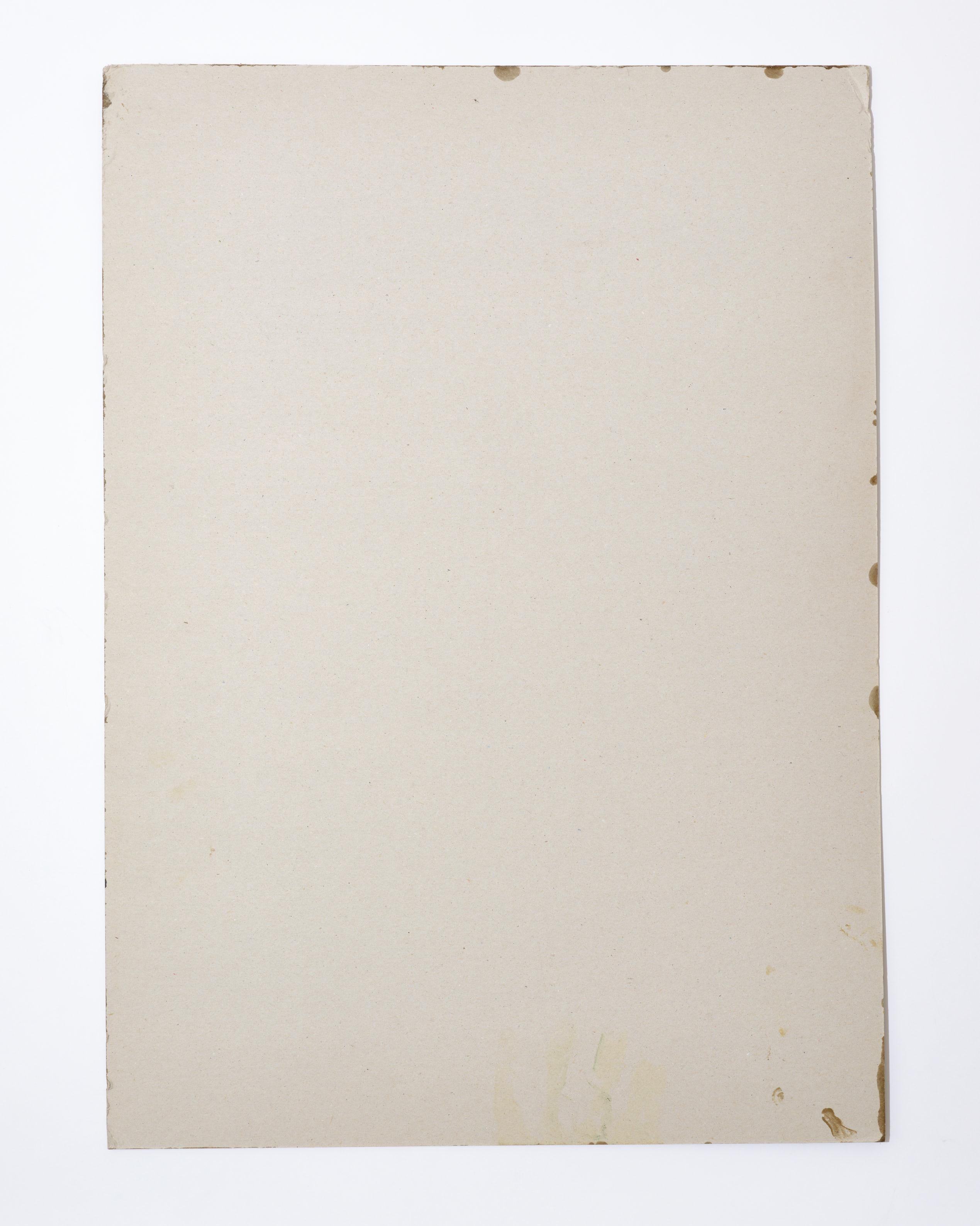 Gemälde von Peter Keil, ca. 1977, Acryl auf Papierkarton, nicht gerahmt, signiert im Angebot 3