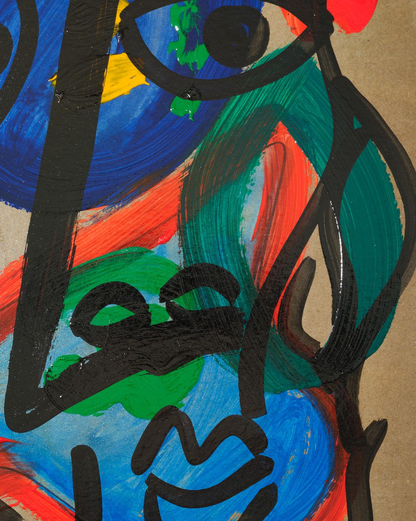 Gemälde von Peter Keil, ca. 1977, signiert, Acryl auf Karton, ohne Rahmen, Deutschland im Angebot 1