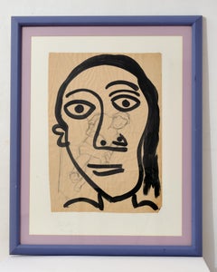 Painting by Peter Keil, Mid-Century Modern Art, Painted in Paris, 1967, On Paper