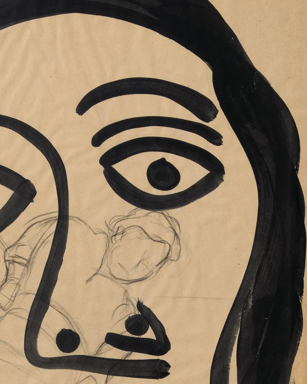 Pintura de Peter Keil, Arte moderno de mediados de siglo, Pintado en París, 1967, Sobre papel Alemán en venta