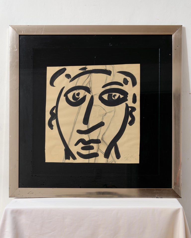 Painting by Peter Keil, Mid-Century Modern Art, Painted in Paris on