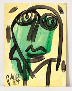 Gemälde von Peter Keil, Modern, Acryl auf Karton, Moderne Kunst, C 1984, Signiert