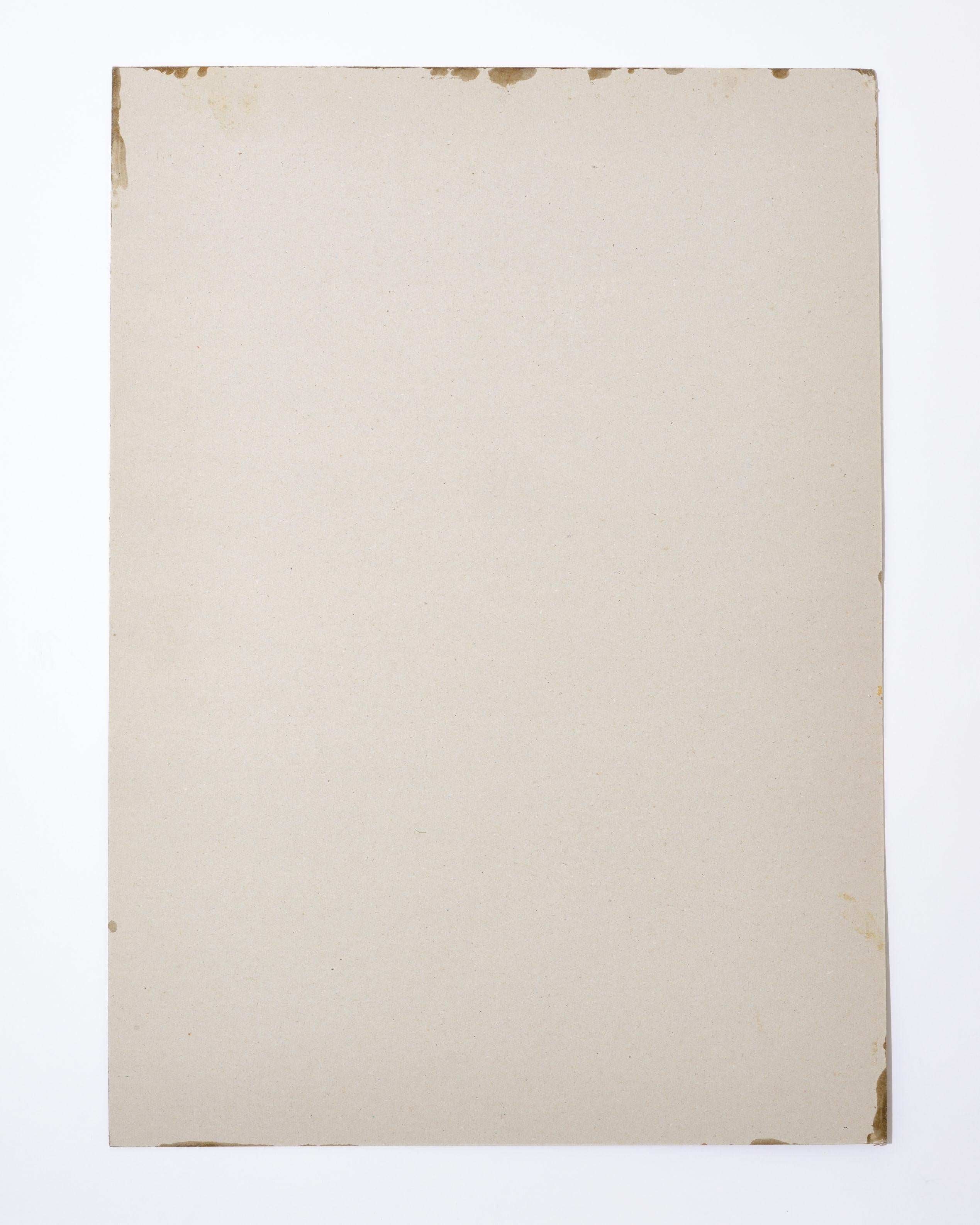 Gemälde von Peter Keil, signiert, auf grauem Karton gemalt, ca. 1977, ohne Rahmen im Angebot 1