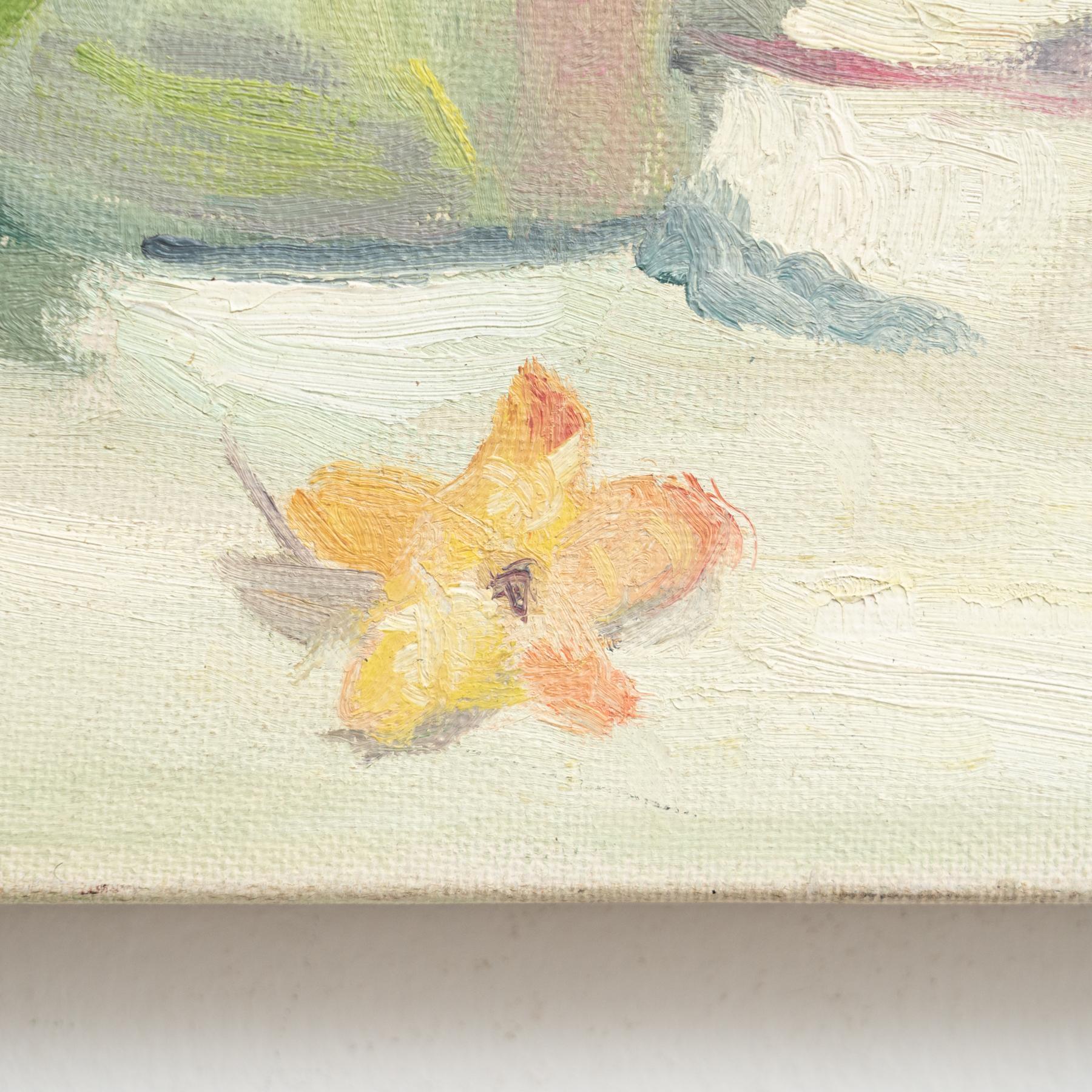 Pittura di Q. Cano, Olio su tela, 1960 circa in vendita 3