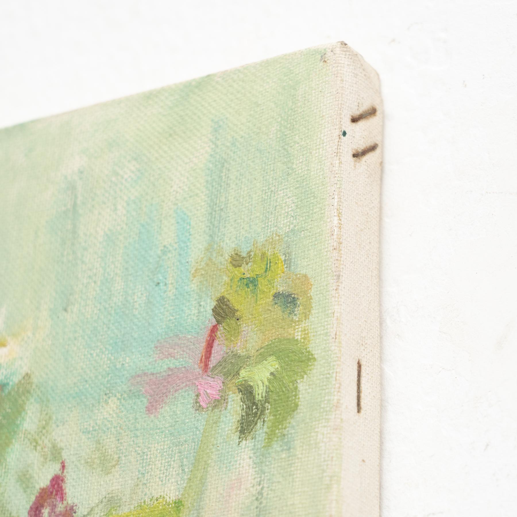 Pittura di Q. Cano, Olio su tela, 1960 circa in vendita 1