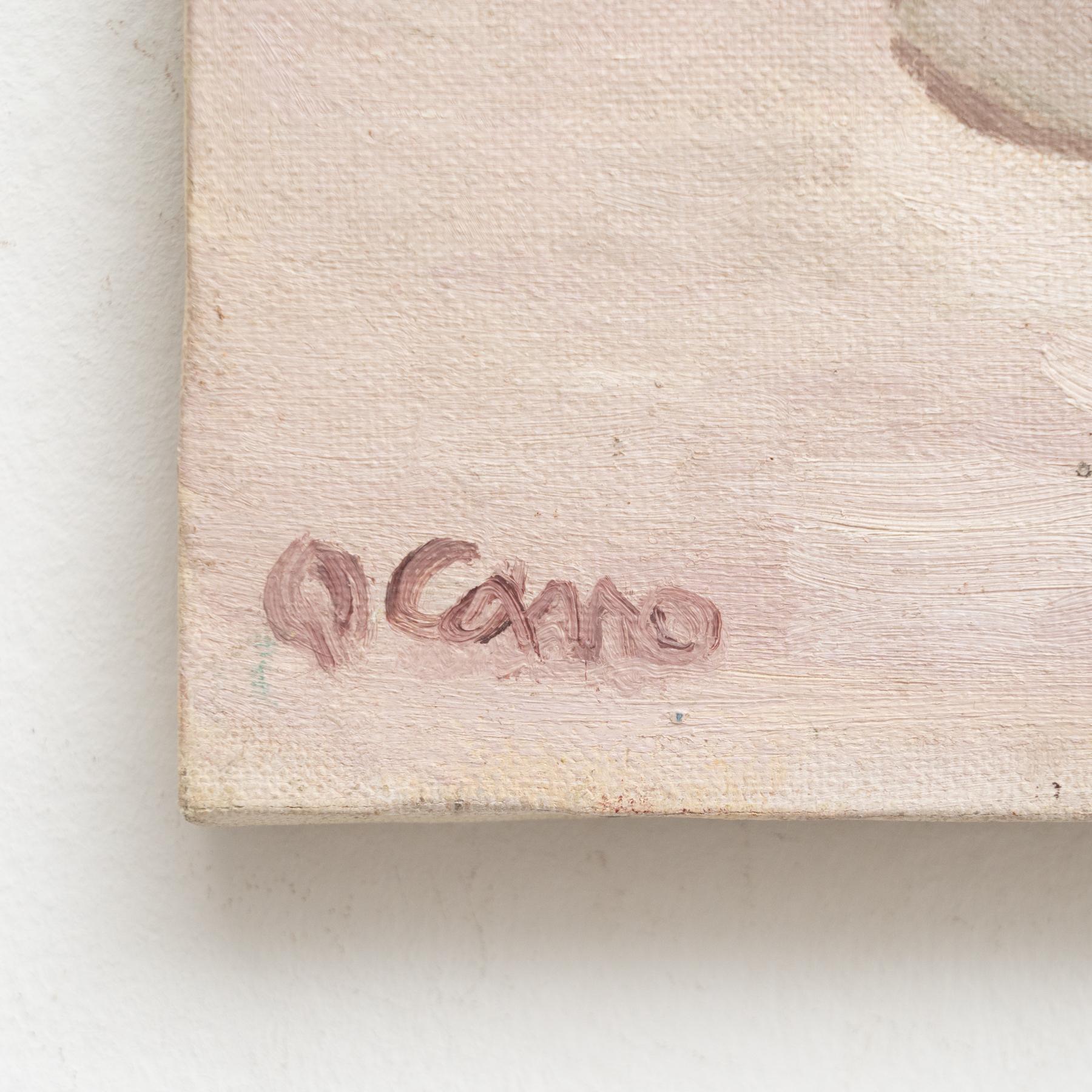 Gemälde von Q. Cano, Öl auf Leinwand, um 1960 im Angebot 3