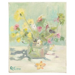 Pittura di Q. Cano, Olio su tela, 1960 circa